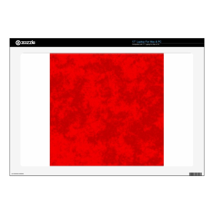 Red2 Soft Grunge Design 17" Laptop Decal