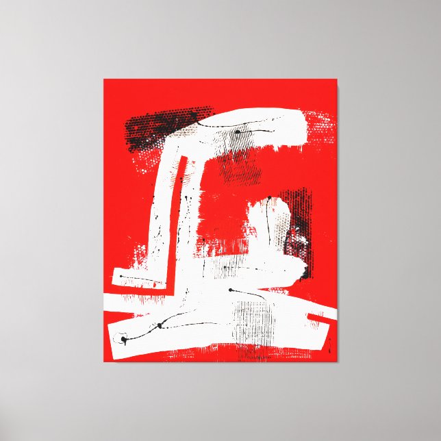 Red #102 canvas print (Front)