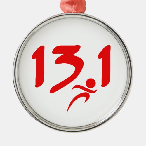Red 131 half_marathon metal ornament