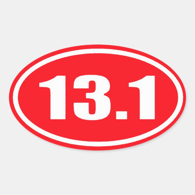 Red 13.1 Sticker | Half Marathon (Front)