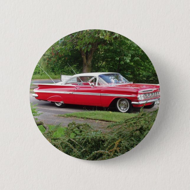 red 1960 impala button (Front)