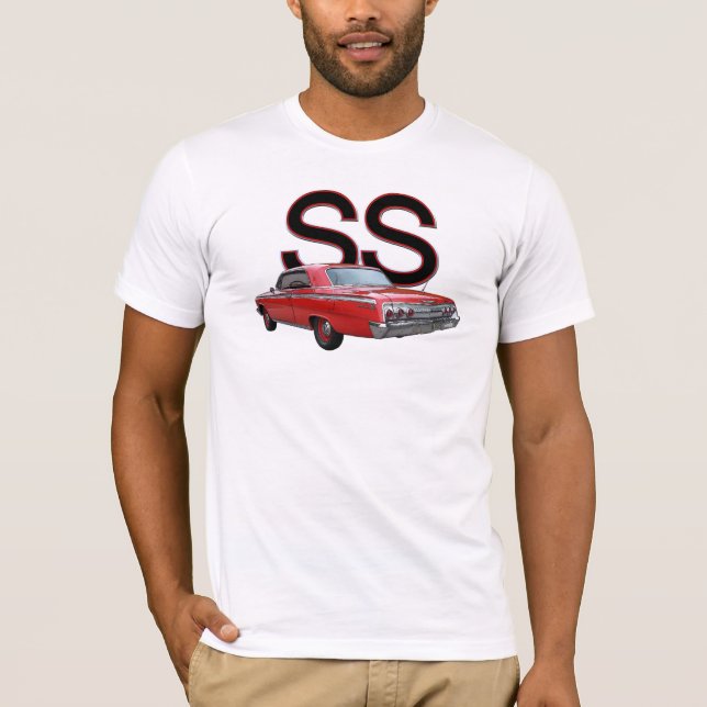 Red 1962 Chevy Impala SS t-shirt (Front)