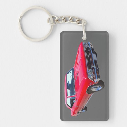 Red 1966 Chevy Chevelle SS 396 Keychain