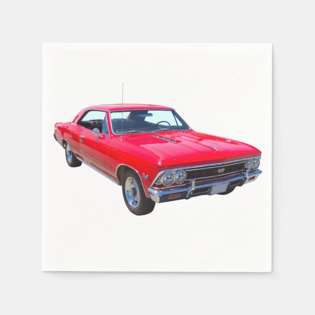 Red 1966 Chevy Chevelle SS 396 Paper Napkins (Front)