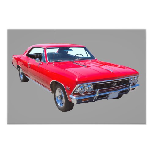 Red 1966 Chevy Chevelle SS 396 Photo Print