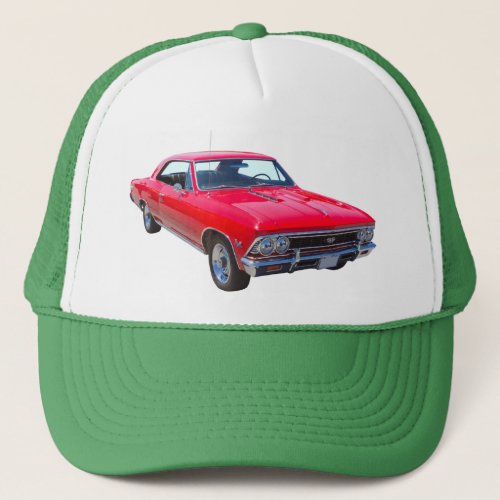 Red 1966 Chevy Chevelle SS 396 Trucker Hat