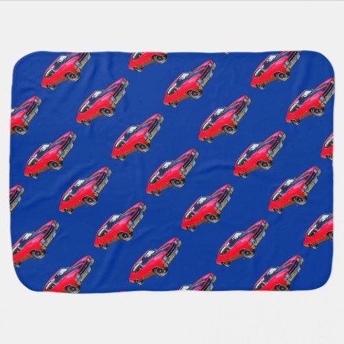 Red 1971 Chevrolet Chevelle SS Muscle Car Stroller Blanket