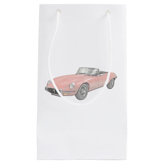 Red 1972 Jaguar XKE Convertible Gift Bag (Front)