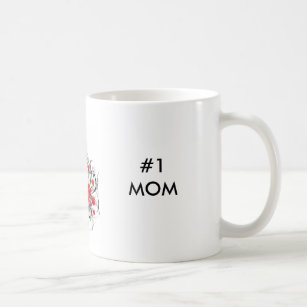 Roobee Red and Gold Foil Super Mom Mug, 1 Count