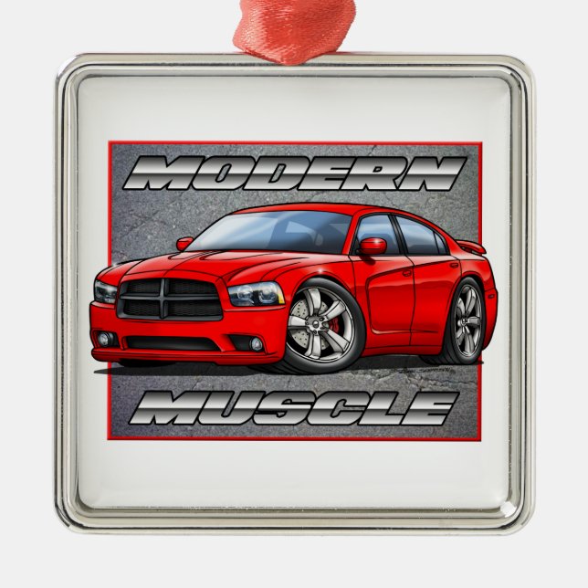 Red 2013 Charger Metal Ornament (Front)