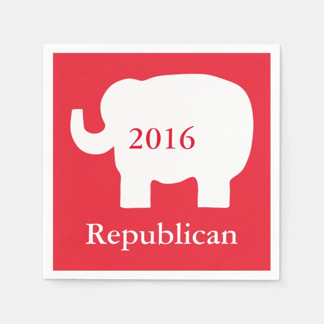 Red 2016 Republican Political Election Event Napkins (Front)