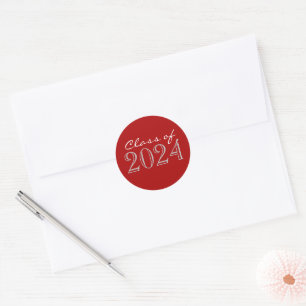 Red 2 Toned Graduation Envelope Seal Stickers