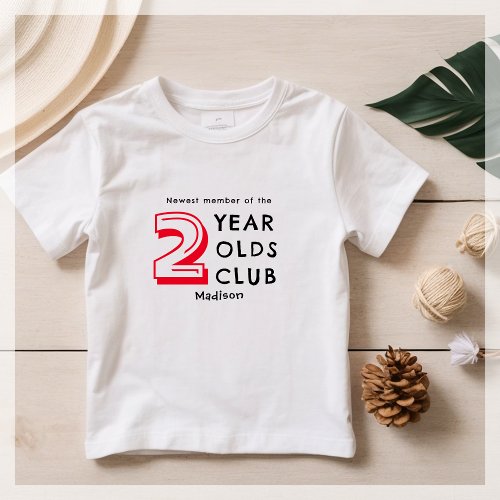 Red  2nd Birthday  Personalized Toddler T_shirt