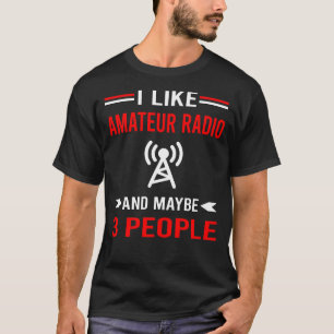 Red 3 People Amateur Radio Ham Radio T-Shirt