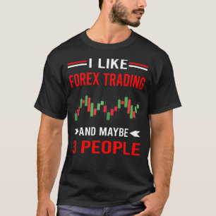 Red 3 People Forex Trading Trader T-Shirt