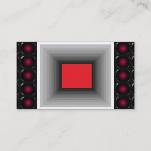 Red 3D Illusion Unusual Business Card 1