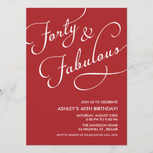 Red 40 and Fabulous Invitations