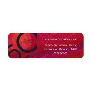 Red 50 Decade Birthday Label