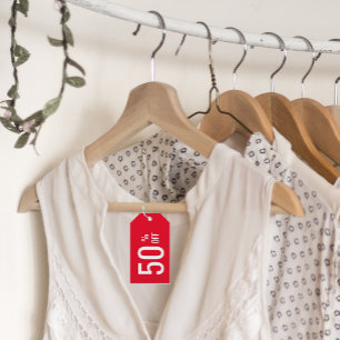 Red 50 Percent Discount SALE Product Price Tag