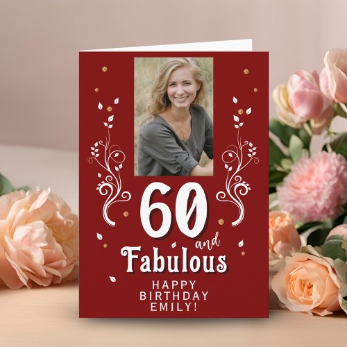 Red 60 & Fabulous Foliage 60th Birthday Photo 