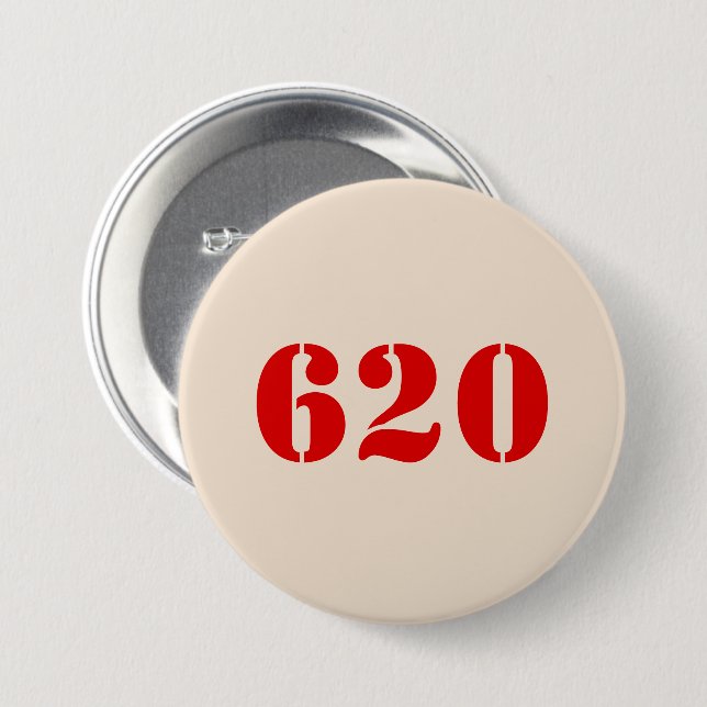 red 620 button (Front & Back)