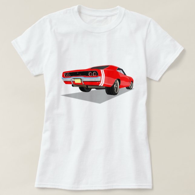 Red 68 Charger T-Shirt (Design Front)