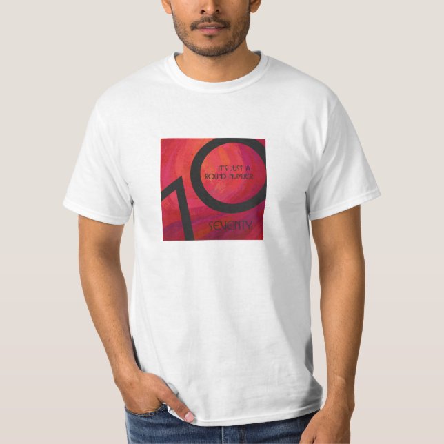 Red 70 Decade Birthday T-Shirt (Front)