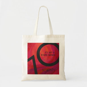 Red 70 Decade Birthday Tote Bag