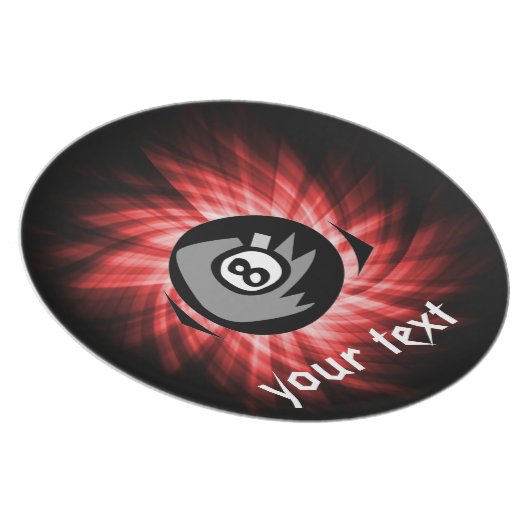 Red 8 ball plate (Right Side)