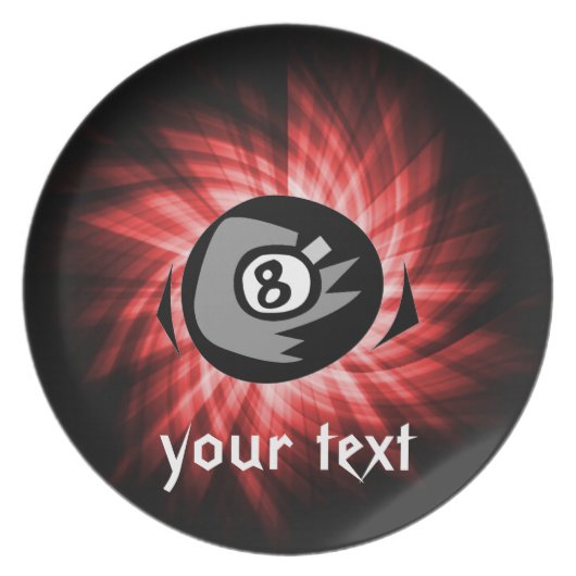 Red 8 ball plate (Front)