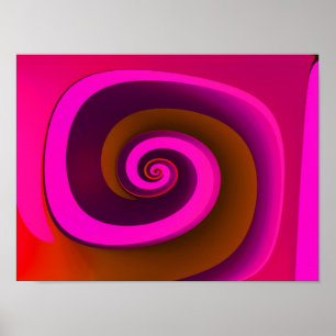 Red 9 Abstract Art Poster