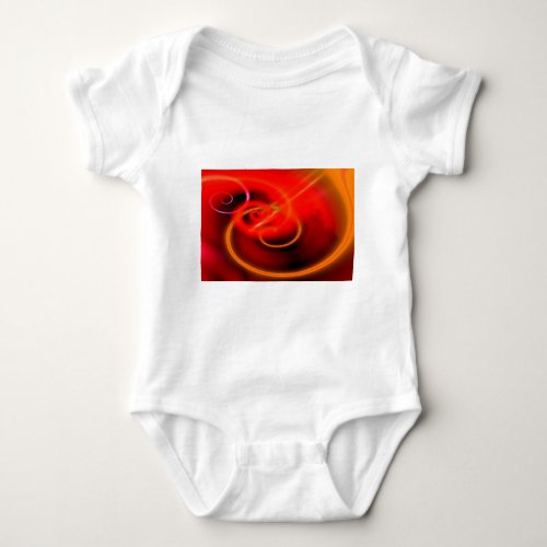 Red Abstract Art Digital Baby Bodysuit