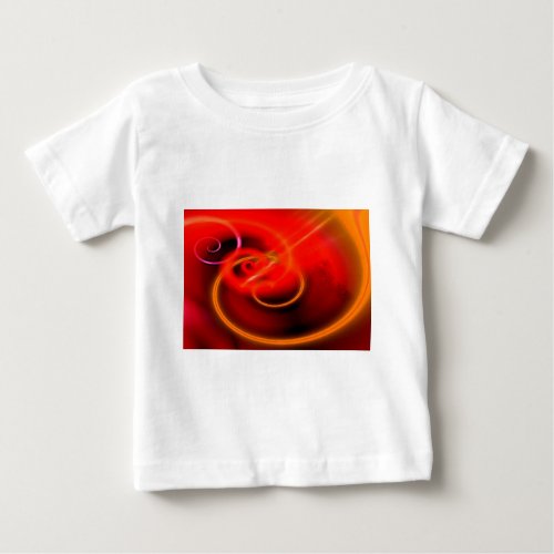 Red Abstract Art Digital Baby T_Shirt