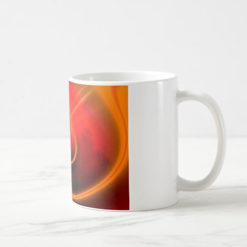 Red Abstract Art Digital Coffee Mug