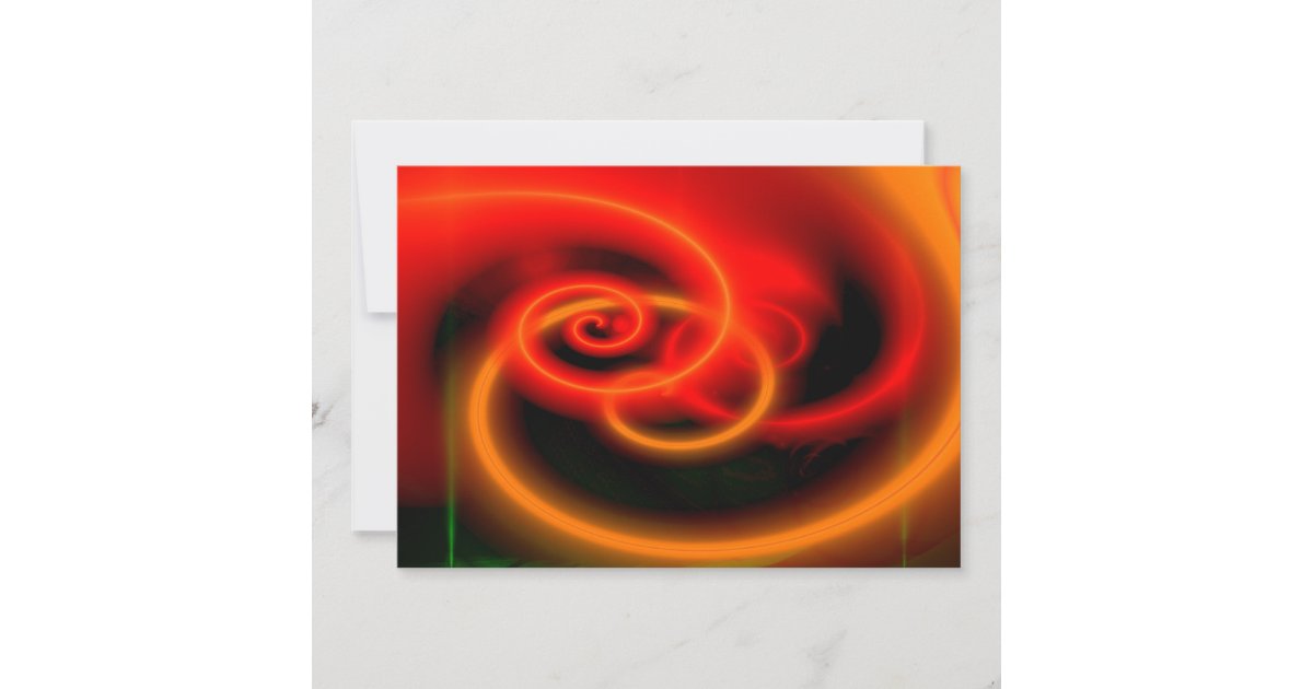 Red Abstract Art Invitations - Abstract Waves | Zazzle