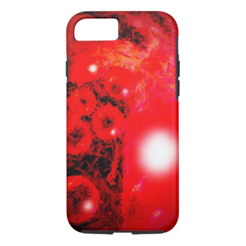 Red Abstract Artwork iPhone 87 Case