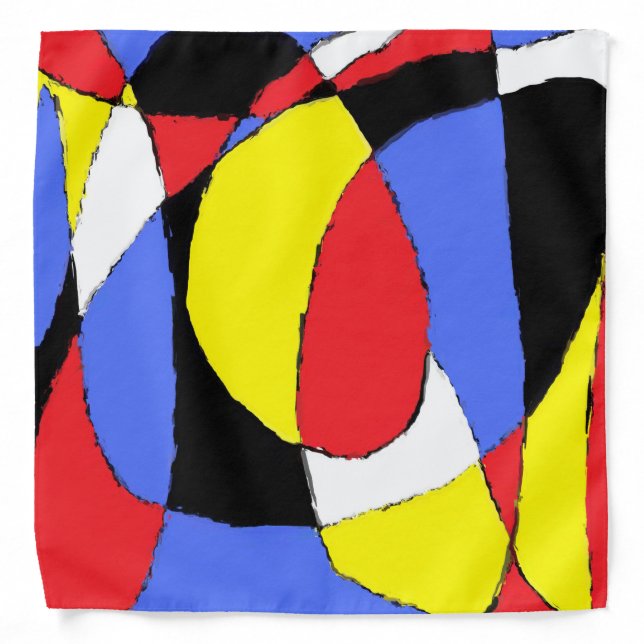 Red Abstract Bandana (Front)