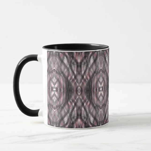 Red Abstract Dark Crimson Watercolor Art Mug (Left)