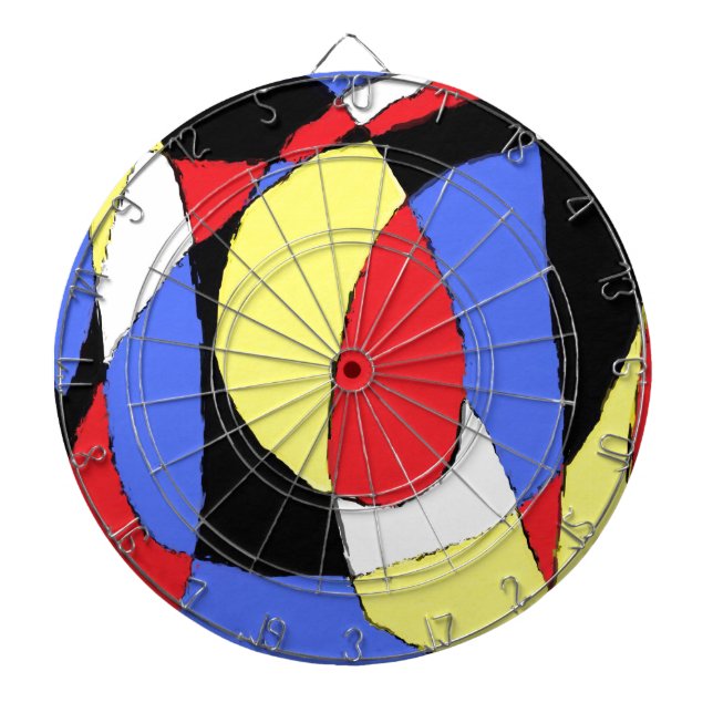 Red Abstract Dart Board (Front)
