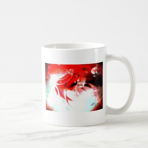 Red Abstract Digital Art Coffee Mug