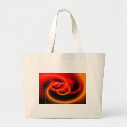 Red Abstract Digital Art Large Tote Bag