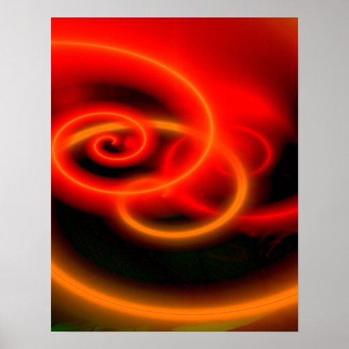 Red Abstract Digital Art Print _ Art Posters