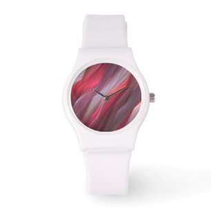 Red Abstract Fractal Watch