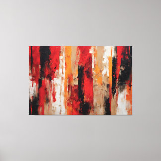 Red Abstract Frame, Black, etc... in Canvas Print