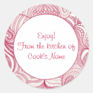 Red Abstract From the Kitchen of Lid Stickers