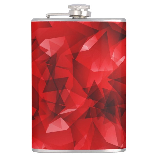 Red Abstract Geometric Background-51083 Flask (Front)