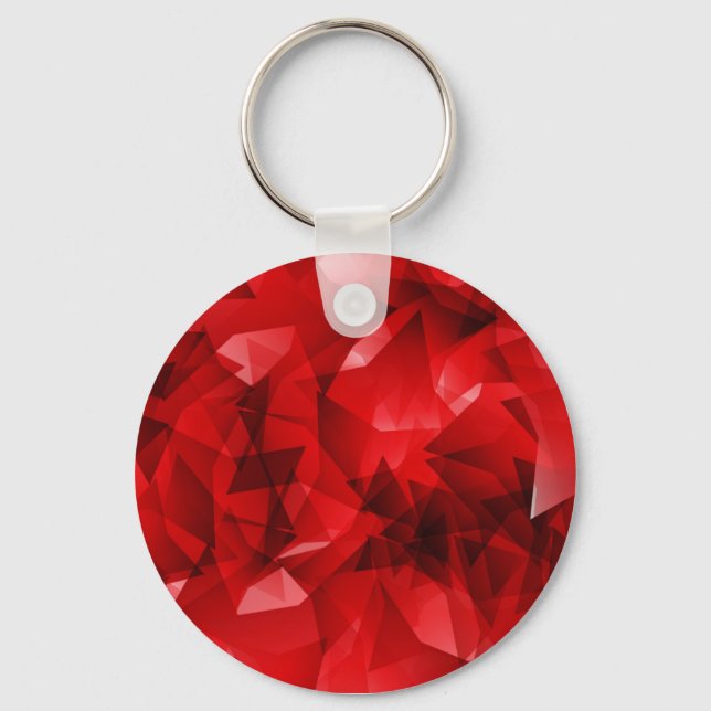 Red Abstract Geometric Background-51083 Keychain (Front)