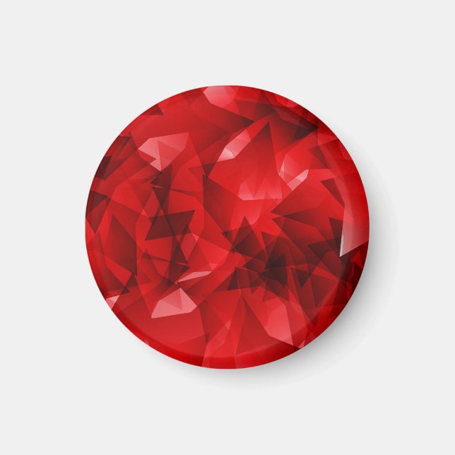 Red Abstract Geometric Background-51083 Magnet (Front)