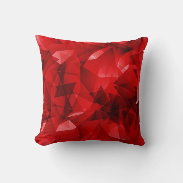 Red Abstract Geometric Background-51083 Throw Pillow (Front)