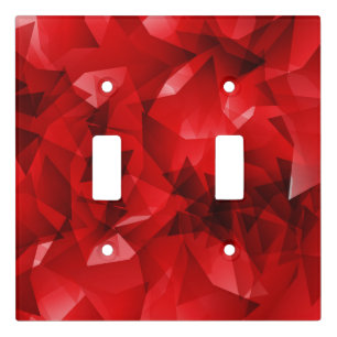 Red Abstract Geometric Background Light Switch Cover